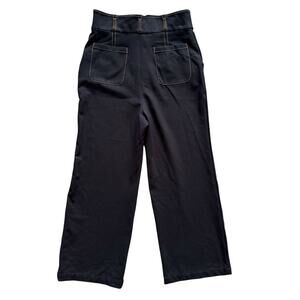 Maeve by Anthropologie Pants Womens 14 Black Wide Leg High Rise Office Career